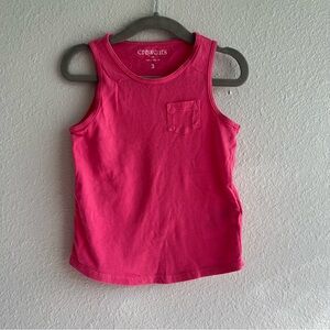 crewcuts pink toddler girl tank top pocket shirt
